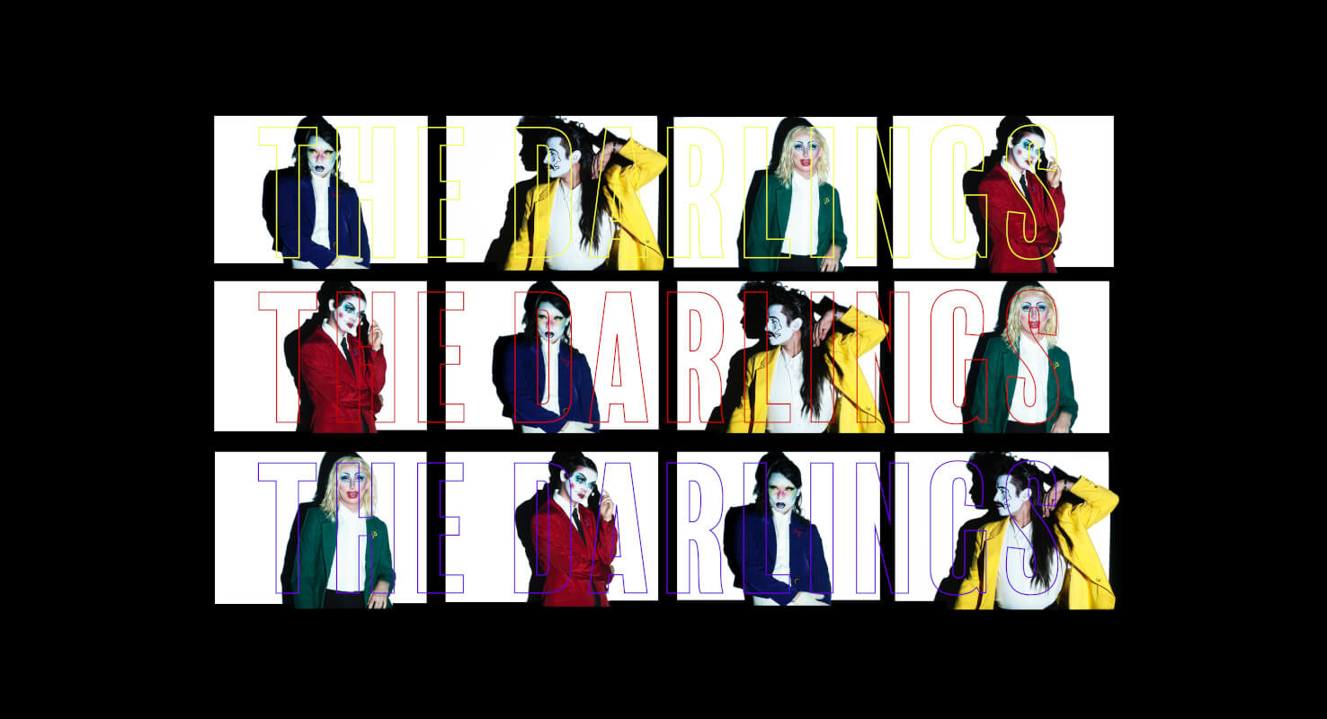 A 4-by-3 grid of the darlings posing against a white background